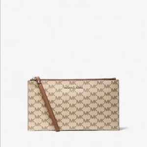 Michael Kors Jet Set Logo Coated Canvas Pouch